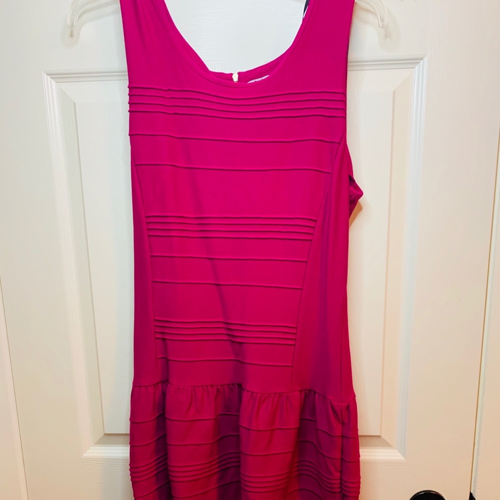 Comfortable Vibrant Colored Dress with Zipper Back